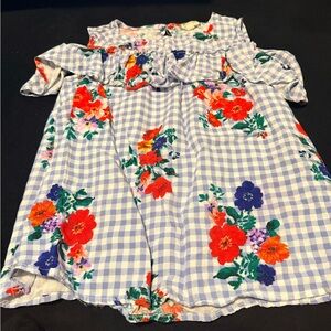Eyeshadow Kids Floral Gingham Blouse
